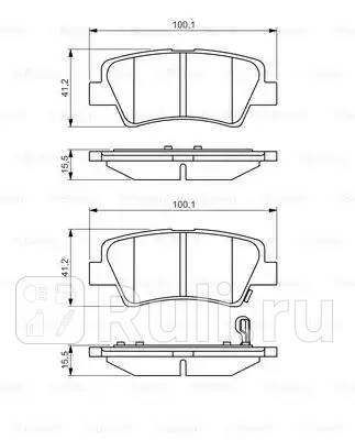 0 986 495 351 - Колодки тормозные дисковые задние (BOSCH) Hyundai Grandeur 4 (2005-2011) для Hyundai Grandeur 4 (2005-2011), BOSCH, 0 986 495 351