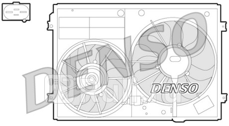 DER32012 - Вентилятор радиатора охлаждения (DENSO) Audi TT (2006-2014) для Audi TT (2006-2014), DENSO, DER32012