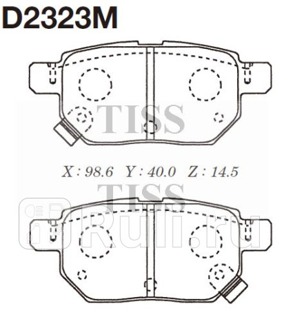 D2323M - Колодки тормозные дисковые задние (MK KASHIYAMA) Toyota Ractis (2005-2010) для Toyota Ractis (2005-2010), MK KASHIYAMA, D2323M
