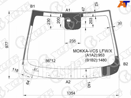 MOKKA-VCS LFW/X - Лобовое стекло (XYG) Opel Mokka (2012-2016) для Opel Mokka (2012-2016), XYG, MOKKA-VCS LFW/X
