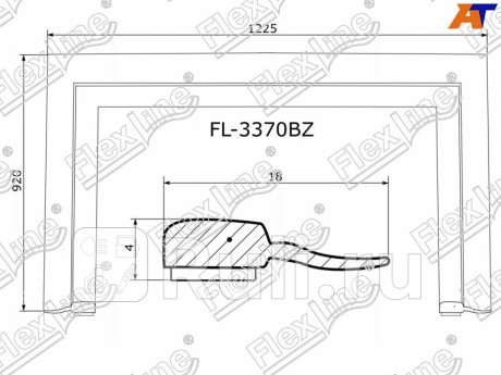FL-3370BZ - Уплотнитель лобового стекла (FLEXLINE) Hyundai Avante (2010-2015) для Hyundai Avante (2010-2015), FLEXLINE, FL-3370BZ