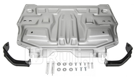333.5842.1 - Защита поддона двигателя + кпп (RIVAL) Volkswagen Polo седан рестайлинг (2015-2020) для Volkswagen Polo (2015-2020) седан рестайлинг, RIVAL, 333.5842.1