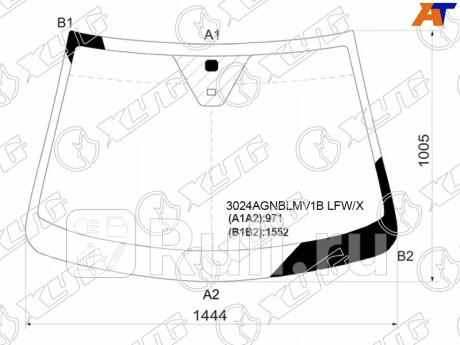 3024AGNBLMV1B LFW/X - Лобовое стекло (XYG) Opel Antara (2006-2017) для Opel Antara (2006-2017), XYG, 3024AGNBLMV1B LFW/X