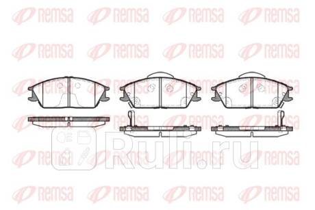 0224.22 - Колодки тормозные дисковые передние (REMSA) Hyundai Accent ТагАЗ (2000-2011) для Hyundai Accent ТагАЗ (2000-2011), REMSA, 0224.22