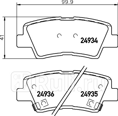 NP6022 - Колодки тормозные дисковые задние (NISSHINBO) Hyundai Tucson 2 (2009-2015) для Hyundai Tucson 2 (2009-2015), NISSHINBO, NP6022