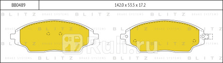 Колодки тормозные дисковые передние chevrolet aveo 11- BLITZ BB0489  для прочие, BLITZ, BB0489
