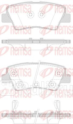 1362.42 - Колодки тормозные дисковые задние (REMSA) Hyundai Elantra 6 (2016-2019) для Hyundai Elantra 6 AD (2016-2019), REMSA, 1362.42