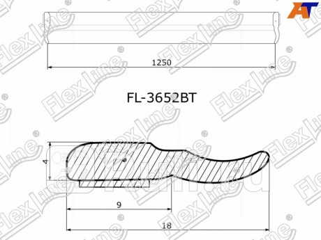 FL-3652BT - Уплотнитель лобового стекла (FLEXLINE) Hyundai Santa Fe 3 (2012-2018) для Hyundai Santa Fe 3 (2012-2018), FLEXLINE, FL-3652BT