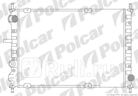 301808A2 - Радиатор охлаждения (Polcar) Fiat Bravo (1998-2001) для Fiat Bravo (1995-2001), Polcar, 301808A2