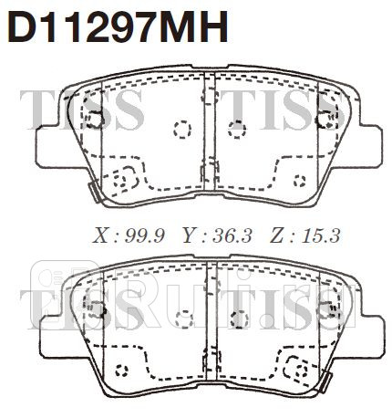 D11297MH - Колодки тормозные дисковые задние (MK KASHIYAMA) Hyundai Elantra 6 (2016-2019) для Hyundai Elantra 6 AD (2016-2019), MK KASHIYAMA, D11297MH