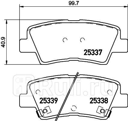 NP6020 - Колодки тормозные дисковые задние (NISSHINBO) Hyundai Elantra 6 (2016-2019) для Hyundai Elantra 6 AD (2016-2019), NISSHINBO, NP6020