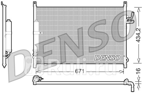 DCN46015 - Радиатор кондиционера (DENSO) Infiniti M 3 (2005-2010) для Infiniti M (2005-2010), DENSO, DCN46015