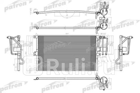 PRS1040 - Радиатор кондиционера (PATRON) Opel Vectra B (1995-1999) для Opel Vectra B (1995-2002), PATRON, PRS1040