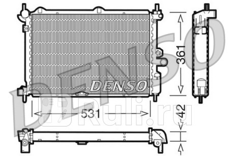 DRM20014 - Радиатор охлаждения (DENSO) Opel Kadett (1988-1991) для Opel Kadett (1984-1991), DENSO, DRM20014