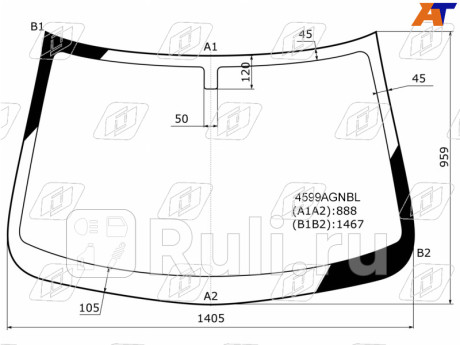 4599AGNBL - Лобовое стекло (FUYAO) Lada Granta рестайлинг (2018-2021) для Lada Granta (2018-2021) рестайлинг, FUYAO, 4599AGNBL