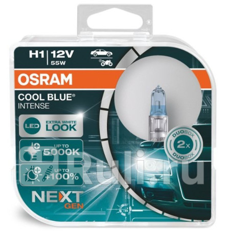 64150CBN-HCB - Автолампа H1 12V 55W (P14.5s) Cool Blue Intense Next 64150CBN-HCB (DuoBox) OSRAM для Автомобильные лампы, OSRAM, 64150CBN-HCB