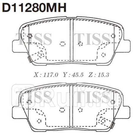 D11280MH - Колодки тормозные дисковые задние (MK KASHIYAMA) Hyundai Santa Fe 2 (2006-2012) для Hyundai Santa Fe 2 (2006-2012), MK KASHIYAMA, D11280MH